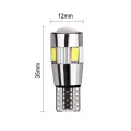 2x Car 5W5 LED Bulb T10 W5W LED No ERROR Signal Light Canbus 12V 6000K Auto Claerance Wedge Side Reverse Lamps 5630 6SMD Lamp. 