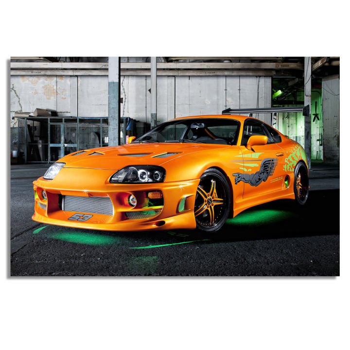 Supercar%20Posters%20Toyotas%20Supra%20With%20Green%20Neon%20Lights%20Orange%20Car%20Picture%20Canvas%20Painting%20Wall%20Art%20Prints%20Home%20Room%20Decorations%20-%20Image%204