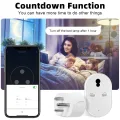 SMATRUL - Universal Tuya Wifi Smart Socket - 3 Pin 16A Plug - With Power Monitor - Voice Timing - for Google Home Alexa. 