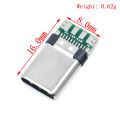 10pcs USB 3.1 Type-C Connector 24 Pins Male / Female Socket Receptacle Adapter to Solder Wire Cable 24 Pins Support Board. 
