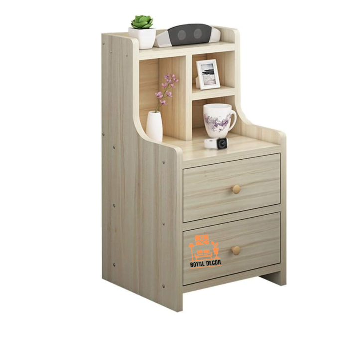 Royal%20Decor%20M13%202-Drawers%20Bedside%20Storage%20Cabinet%20with%20multiple%20shelves%20Bedside%20Table,%20Nightstand%20for%20Bedroom%20or%20Simple%20Storage%20Cabinet-%20Albino%20Finish%20-%20Image%202