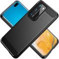 For Huawei P smart 2019 Back Cover Spigen Carbon Faiber Silicone Fit Designed Soft Gel Rubber Shockproof Back Case Phone Back Cover (Back Case Cover For Smartphone).