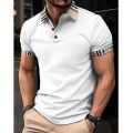 New Summer Luxury Polo Shirt Mens Brand Polo Plus Size T Shirts Stritching Shorts Sleeve Turn-down Collar Business Tee Shirt 5XL.