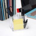 Pencil Holder For Art Supplies Art Supply Organizer Pen And Brush Organizer Desk Organizer With Sticky Notes Holder Pencil Storage Box With Compartments Acrylic Pen Holder. 