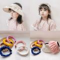 Candy Color Kids Sun Hat Headband Summer Outdoor Baby Boy Girl Empty Top Hat Wide Brim Kids Fisherman Panama Hat.