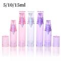 Airless pump bottle Transparent Refillable Empty Plastic bottle Portable Pump Vacuum pressure bottle for Travel Skincare Cosmetic packaging Personal care Beauty enthusiasts.