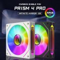 PRISM 4 PRO ARGB CPU Fan 4PIN PWM Silent chassis fan 120mm Infinite Mirror 5V 3PIN Motherboard light Sync Case Cooler Fan. 