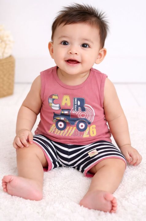 3%20months%20to%2018%20months%20Stylish%201%20set%20Boy%20Summer%20Premium%20Quality%20Baby%20Dress%20Set%20Soft%20and%20Comfortable%20fashionable%20-%20Image%204