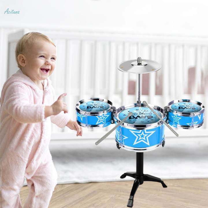 Child Jazz Drum Set Portable Percussion Music Enlightenment Early