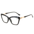 New Cat Eye Reading Glasses Transparent Diamond Rimmed Fashion HD Resin Foreign Trade Reading Glasses Cross-Border Presbyopic Wholesale.