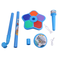 Kids Microphone With Light Stand Toy, black. 