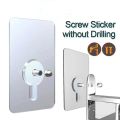 05PCS/10PCS/20PCS 8mm Screw Hooks with Nut Self Adhesive Hanging Holder Shelf Rack Mounted Photo Picture Wall Free Drill Kitchen Bathroom Decor.