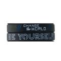New Success Focus Believe Motivational Silicone Sports Bracelets Bangles Gift Fluorescent Rubber Fitness Wristband Bracelet.