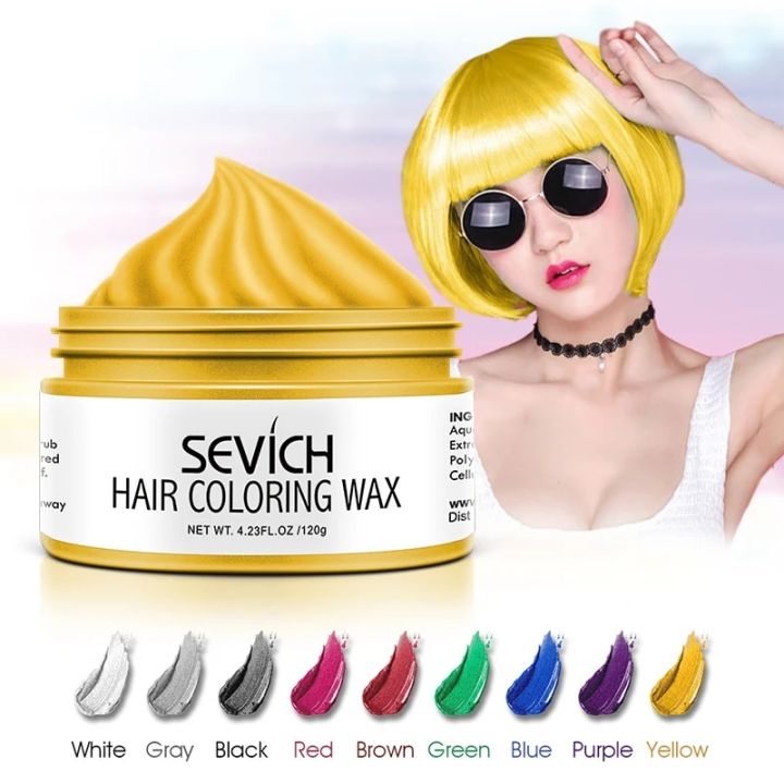 Sevich%20Hair%20Color%20Wax%20Professional%20Strong%20Hold%20Fashion%20Disposable%20Hair%20Dye%20Clay%20Unisex%20Health%20for%20Party%20Gathering%20Hair%20Styling%20-%20Image%203