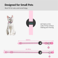 TWEXQNY 2X Cat Collar, for Air Tag Cat Collar with Safety Buckle and Bell, Reflective Cat Collar in 3/8Inch Width Pink.