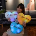 36*30 Toys for Children Plush Light Heart Toy Soft Present Birthday Gift Light LED Stuffed Animals Plush Toy Colorful Glowing.