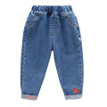Spring and autumn new girls jeans 3 years old 5 foreign style children loose wear children's baby pants tide.
