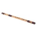Combo of Bamboo Flute and Flute Bag - Natural Bamboo.