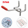 Universal 25x 50mm Peg Board Hooks Lot Slat Wall Retail Display Shop Garage Workshop Hanging Tool PEGBOARD. 