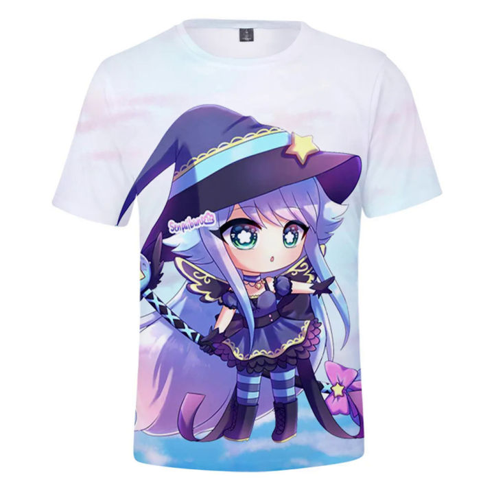 New Game Gacha Life 3D Print T-shirt Men Women Summer Cute Fashion Casual T Shirt Cartoon Anime Harajuku Streetwear Tee Tops