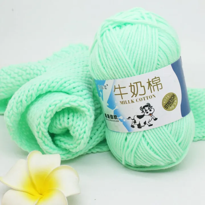 50g%205ply%20Milk%20Cotton%20Knitting%20Wool%20Yarn%20Needlework%20Dyed%20Lanas%20For%20Crochet%20Craft%20Sweater%20Hat%20Dolls%20Sewing%20Knitting%20Tools%20-%20Image%206