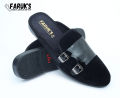 New Fashionable Velvet Half Shoe For Men Black.