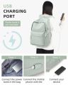 Concise Style School Bag For Teen Girls Boys ,Fashion Casual Large Capacity Work Weekend 14Inch Laptop USB Charging Backpack.