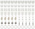 70Pcs Hair Braid Dreadlocks Beads Rings Clips DIY Braiding Metal Cuffs Jewelry Pendants for Women Girls Hair Accessories. 