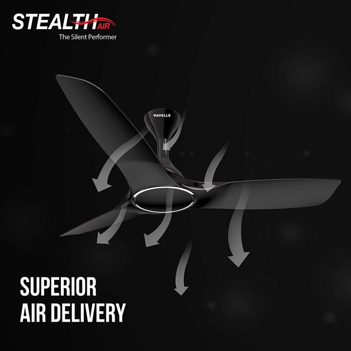 Havells%20Stealth%20Air%201200MM%20/%2048"%20Most%20Silent%20BLDC%20Remote%20Controlled%20Ceiling%20Fan%20Premium%20Look%20and%20Finish%20(Metallic%20Black)%20-%20Image%203