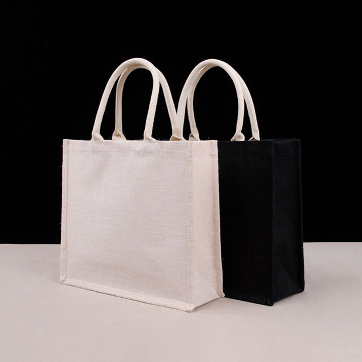 Reusable Jute Tote Bag Spacious Large Capacity Unisex Eco-friendly