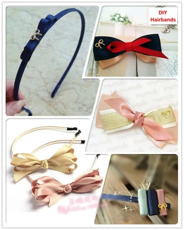 50Pcs/Lot 3mm 5mm 7mm 10mm Silver Gold Black Metal Hairband