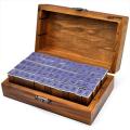 Rubber Stamp Alphabet Number Symbol Wooden Box Set Print Style Wood Letter 70PCS.