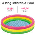 Intex Inflatable Swimming Pool | Kids Pool Baby Bath Tub Mini Water Tub | 3 Layer Rainbow Padded Soft Floor - 4FT / 120CM Size - Durable PVC Vinyl Material (Heavy Duty Non-Toxic Outdoor Garden Portable Summer Fun Play Toy Paddling Pool Exclusive Model BD..