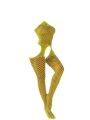 Elegant High Elasticity Fish net Bodysuit with Cut-Out Detail and Ties.