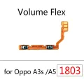 For OPPO A3s A5 1803 Power on / off Switch Button Side Volume Up Down Buttons Flex Cable Replacement Parts. 