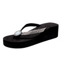 Shiny Crystal Platform Flip Flops Women 2024 Summer Outdoor Wedges Slippers Woman Plus Size 42 Light Walking Sandals Woman Slide. 