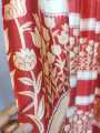 Satin Curtain- Red,Maroon,Golden and White From Golden Plus. 