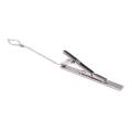 Mens Plain Silver Chrome Stainless Steel 6CM Standard Tie Clip Clasp Bars Pins.