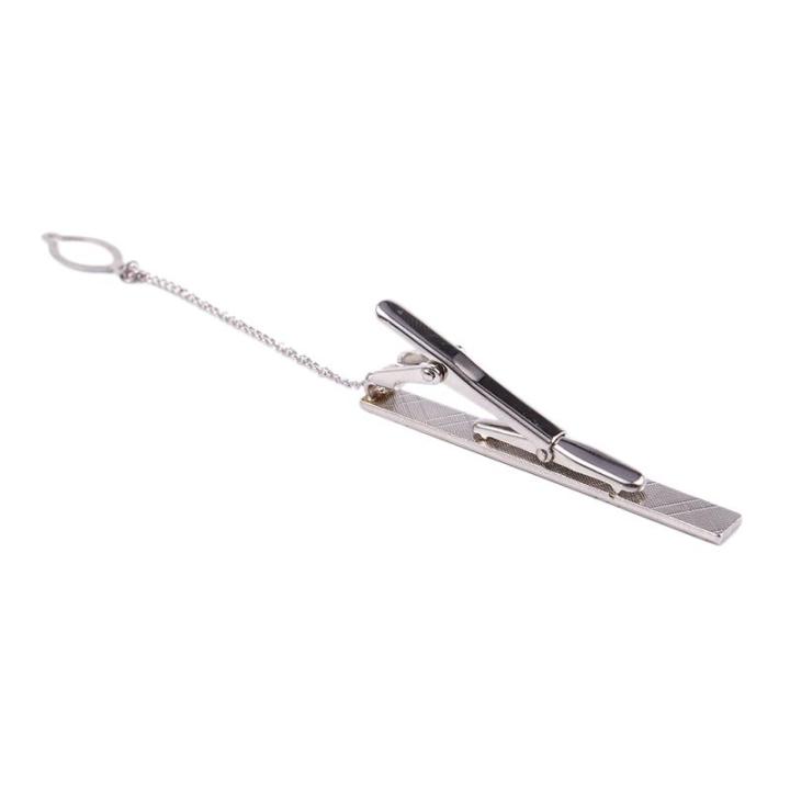 Mens%20Plain%20Silver%20Chrome%20Stainless%20Steel%206CM%20Standard%20Tie%20Clip%20Clasp%20Bars%20Pins%20-%20Image%205
