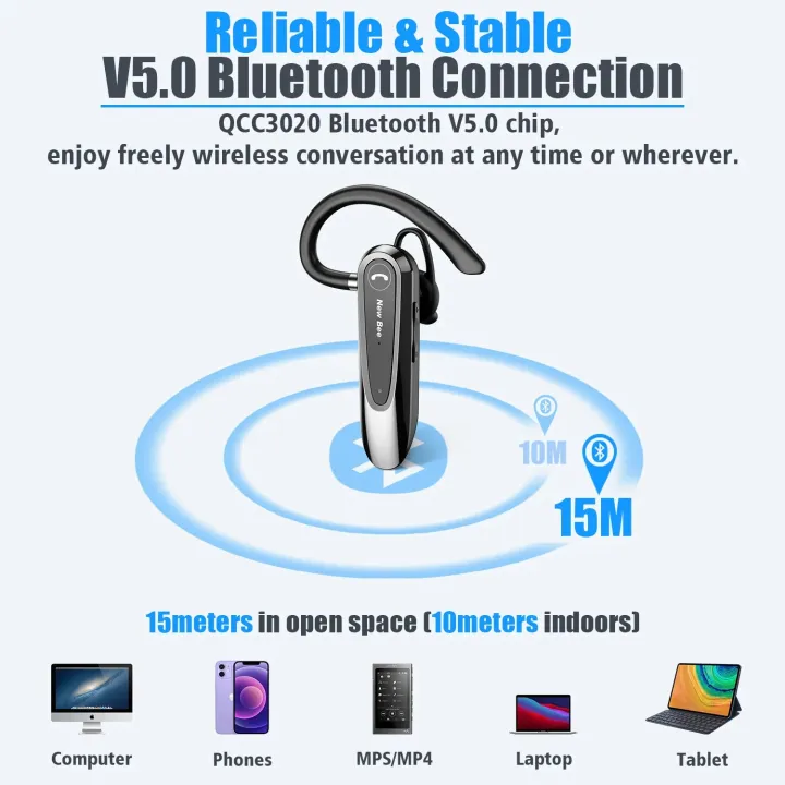 New%20Bee%20B45%20Bluetooth%205.0%20Headset%20Wireless%20Earphone%20Headphones%20with%20Dual%20Mic%20Earbuds%20Earpiece%20CVC8.0%20Noise%20Reduction%20for%20Driving%20-%20Image%204