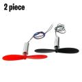 2 piece MINI CORELESS MOTOR WITH PROPELLER BLADES FOR RC AEROPLANE HELICOPTER.