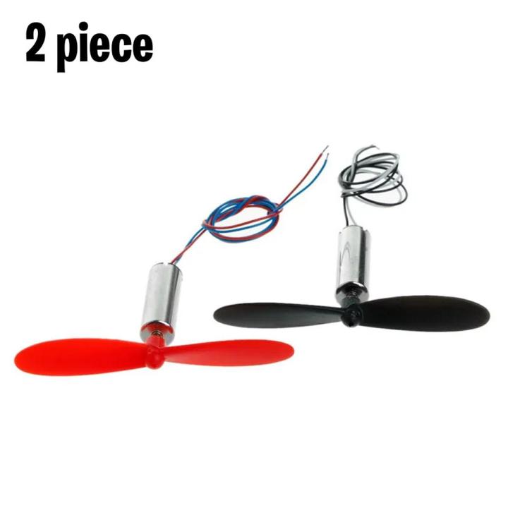 2 piece MINI CORELESS MOTOR WITH PROPELLER BLADES FOR RC AEROPLANE HELICOPTER