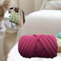 Chunky Yarn, Tube Giant Yarn, Soft Crocheting Hand Knit Jumbo Tubular Yarn, Bulky Chunky Yarn for Macrame, Carpets, Crochet, Pillow, Cushion.