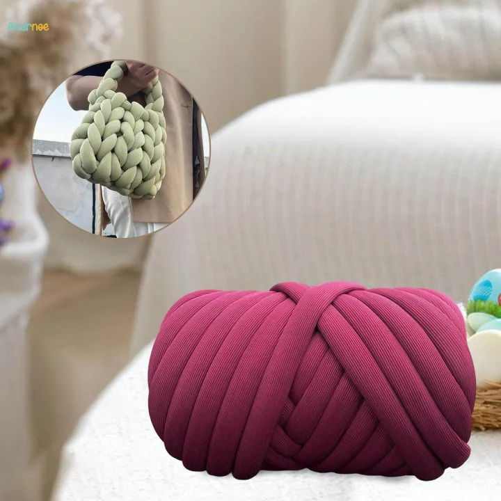 Chunky%20Yarn,%20Tube%20Giant%20Yarn,%20Soft%20Crocheting%20Hand%20Knit%20Jumbo%20Tubular%20Yarn,%20Bulky%20Chunky%20Yarn%20for%20Macrame,%20Carpets,%20Crochet,%20Pillow,%20Cushion%20-%20Image%203