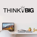 Think Big Motivational Wall Sticker For Office Home Studyroom Workplace Inspirational Wall Decal.