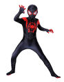 Adult Miles Spider Man Hero Expedition Little Black Bead cosplay tight fitting as Halloween costume. 