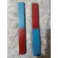 1 Pair 100 mm Magnet Bar - Red & Blue 4 inch Bar Magnet. 