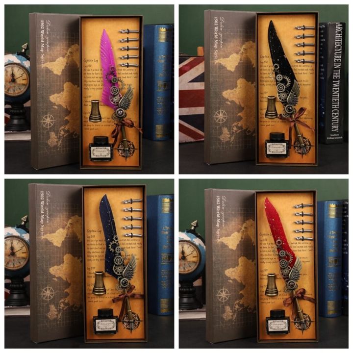 Fashion%20Punk%20Style%20Quill%20Fountain%20Pen%20Writing%20Set%20Mechanical%20Creative%20Dip%20Pen%20Multicolor%20Vintage%20Writing%20Ink%20Set%20Student%20-%20Image%206