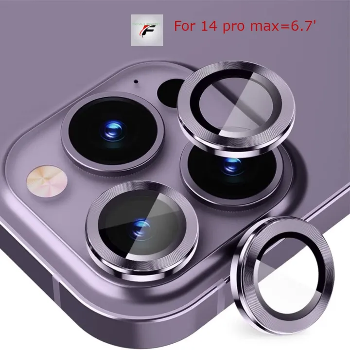 Camera%20Lens%20Protector%20for%20iphone%2014%20pro%20max/14%20pro/14max/plus/14%20Premium%20HD%20Tempered%20Glass%20Metal%20Ring%20Aluminum%20Alloy%20Lens%20Screen%20Cover%20Film%20-%20Image%204