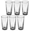 Transparent Design Drinking Water Glass / Tall Glass Kacher panir glass (6 pieces)-50T.